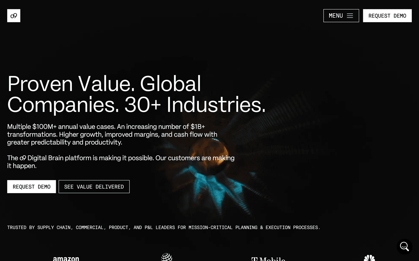 o9 Solutions homepage screenshot