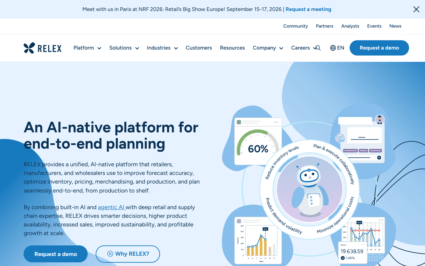 RELEX homepage screenshot