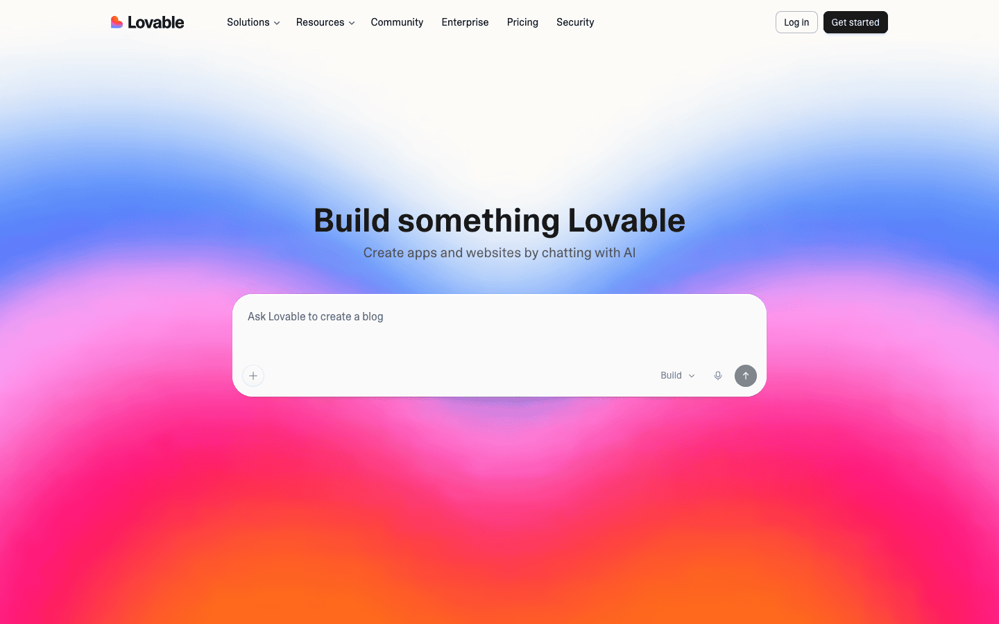 Lovable homepage screenshot