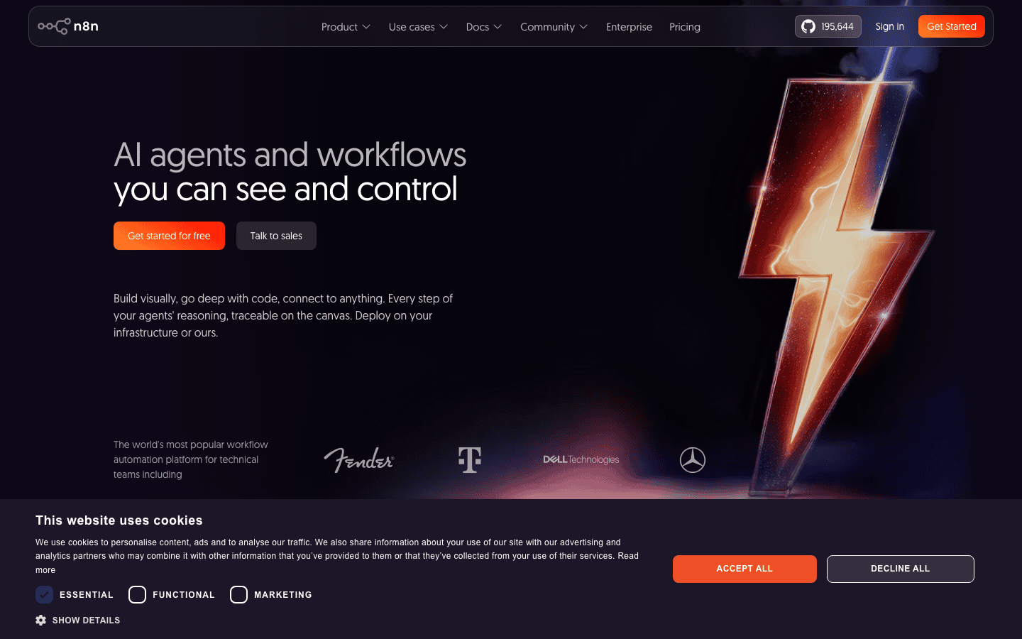 n8n homepage screenshot